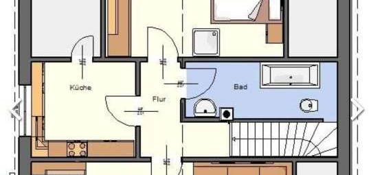 2,5 Dachgeschosswohnung mit Einbauküche