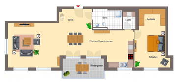 Bingen-Stadt - 2ZKB Neubau-Wohnung mit Balkon; Top Energieeffizienz & rollstuhlgerechter Dusche