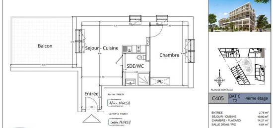 Location appartement 2 pièces 42 m²