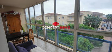 Appartement T2 meublé 49m2 avec terrasse, loggia et garage