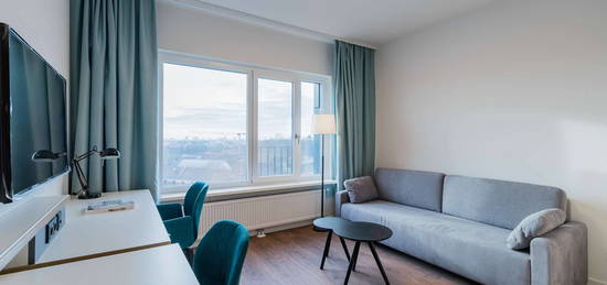 Hochwertiges Studio mit Concierge und Fitnessraum zur langfristigen Miete am Berliner Hauptbahnhof