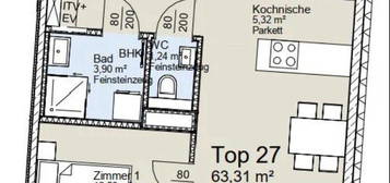 3-Zimmer Neubauwohnung mit Einbauküche