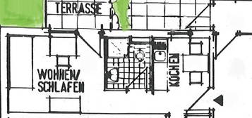 Möblierte 1-Zimmer-Terrassenwohnung in Künzelsau / Taläcker