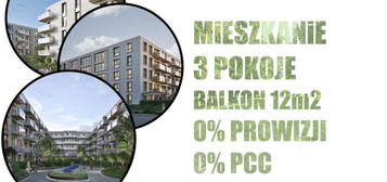 Katowice Paderewskiego 3 pokoje balkon 12m2