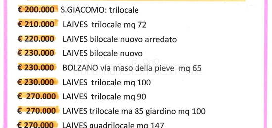 Trilocale buono stato, primo piano, Centro, Laives