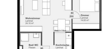 2-Zimmerwohnung mit großem Balkon