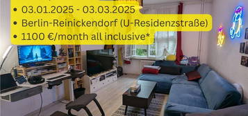 Untermiete - 2 Zimmer - Reinickendorf - 2 Monate ab Januar