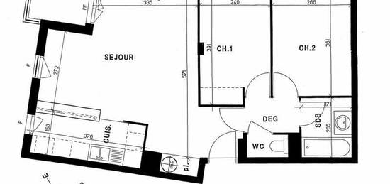 F3 Vilmorin + balcon MASSY - 3 pièce(s) - 56.85 m2