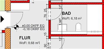 Neubau in Wittlich / 2,5-Zimmer-Wohnung im Erdgeschoss / Einbauküche / Fußbodenheizung / Terrasse / Abstellraum