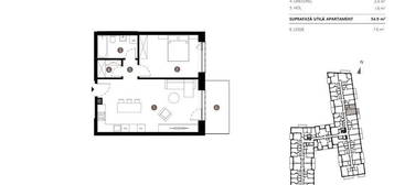 Apartament 2 camere, finisat, ERA_by HEXAGON