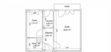 3 emeleti liftes, PANELPROGRAMOS 37 m2 lakás eladó