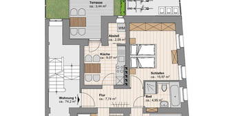 Wohnen in einer Stadtvilla mit eigenem Garten - 3-Raum-Wohnung zu vermieten