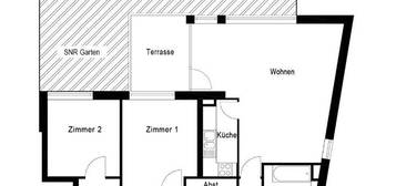 Bezugsfreie 3 Zimmerwohnung mit Terrasse & Garten & Provisionsfrei