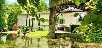 Magnifique Ancien Moulin Rénové, Vue sur Château, Jardin Exotique, Piscine, 5 Chambres