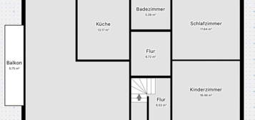 Freundliche, 3-Zimmer-Dachgeschosswohnung mit geh. Innenausstattung mit EBK in Schmitten / Hegewiese