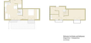 Promenandenensemble "Truderinger Wald" - 2,5-Zimmer-Gartenwohnung und Hobbyraum - Whg 2