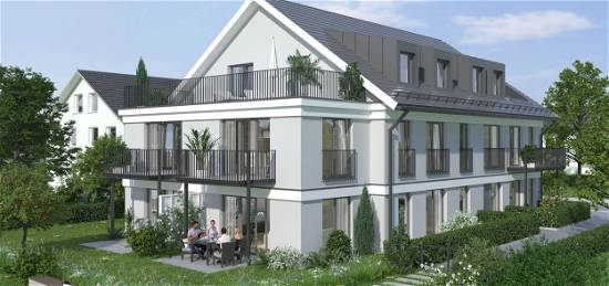 Neubau- Eigentumswohnung mit Balkon (WE-Nr. 6) in Unterhaching in MFH mit 8 WE + TG+ Spielplatz