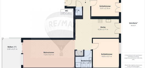 Wallerfangen: Attraktive Eigentumswohnung 95m² + Terrasse + Garage + ruhige Lage 1.OG + Top Aussicht