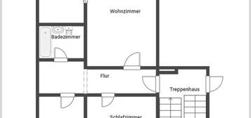 Wohnung 58qm, 4.OG, 3 Zi., Balkon, Keller, EBK