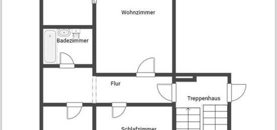 Wohnung 58qm, 4.OG, 3 Zi., Balkon, Keller, EBK