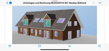 Neubau 2er Energiesparender Doppelhaushälften in 24860 Böklund