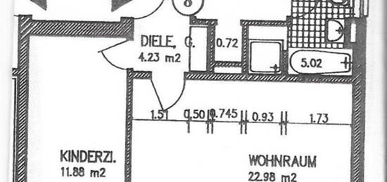 3-Zimmer-Wohnung mit Balkon, Stellplatz und EBK in Broitzem