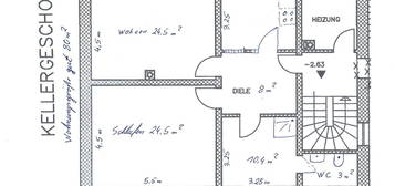 Wohnung 80 qm im Kellergeschoss zu vermieten