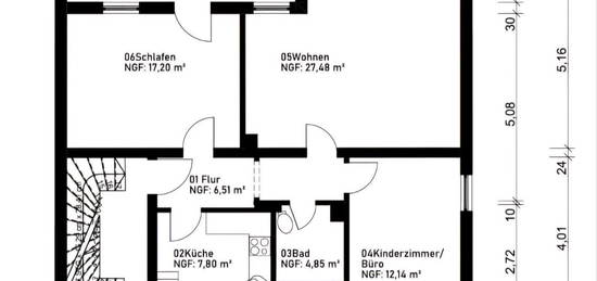 3-Zimmer Wohnung zu vermieten mit Balkon