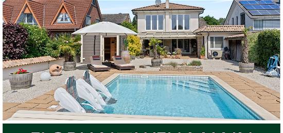 Weyhe - Leeste l Wunderschönes Einfamilienhaus mit Pool und Outdoor-Sauna in ruhiger Lage