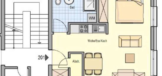 Geschmackvolle 1-Zimmer-Wohnung in Rüsselsheim