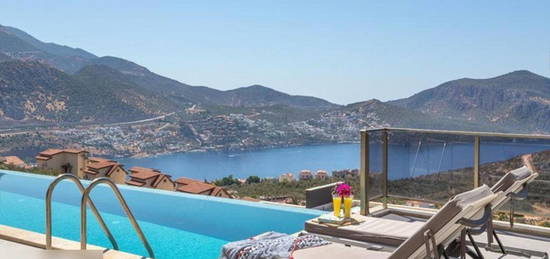 Kalkan'da Harika deniz manzaral, modern yeni 2+1 daire satlk