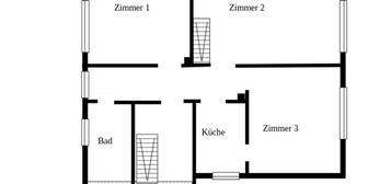 Schöne, helle Wohnung im Obergeschoss