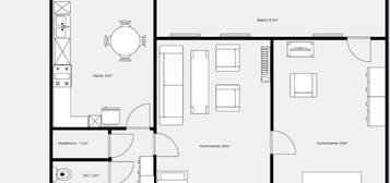 Großzügige lichtdurchflutete Wohnung im 6. Stock