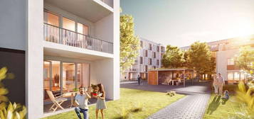 Neubau - Erstbezug mit Balkon und Einbauküche: Stilvolle 4-Zimmer-Wohnung