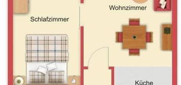 Schönes 1,5 Zimmer-Studio mit Blick über den Ort