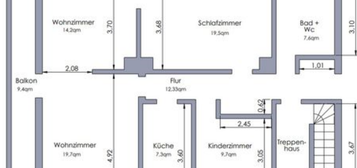 Freundliche und gepflegte 4-Zimmer-Wohnung mit Balkon in Trostberg