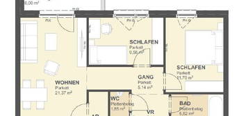 Perfekt geschnittene 3-Zimmer-Wohnung mit hofseitigem Balkon - provisionsfrei - Top 79