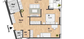 2-Zimmer Wohnung mit Balkon - 1.Monat mietfrei - perfekte Anbindung - 8020 Graz