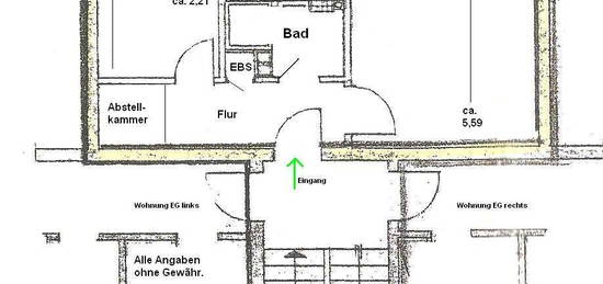 Erdgeschosswohnung mit eineinhalb Zimmern sowie Balkon und Einbauküche in Elmshorn