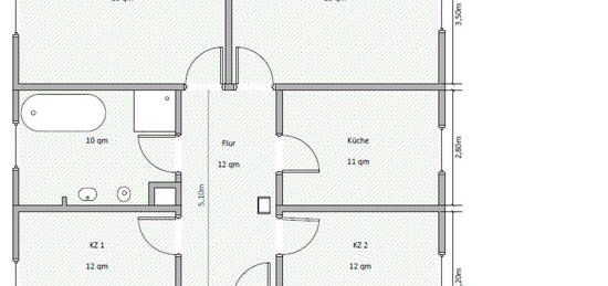 4 Zimmer - Whg, EG, 90 m²