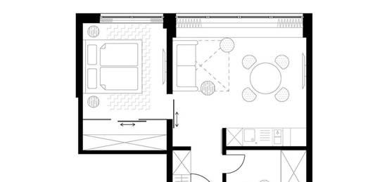 Stilvolle, modernisierte 2-Raum-Wohnung mit EBK in Hilden