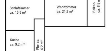 Suche Nachmieter/in für 2 Zimmerwohnung 59 m² in St. Jürgen