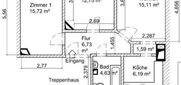 3-Zimmer-Wohnung 63m² EG Frankfurt Rödelheim Gründerzeit 3-Raum