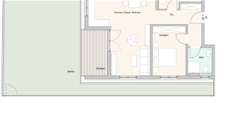 Schöne 2-Zimmer Erdgeschosswohnung mit Garten im Neubau (4-8)