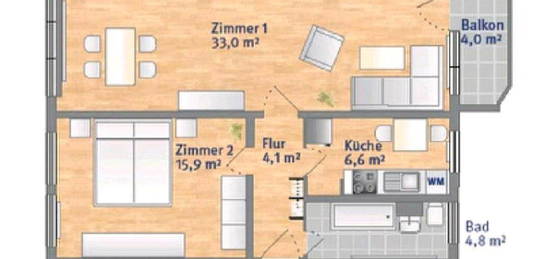 Nachmieter dringend gesucht 2 Zimmerwohnung