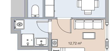 Ruhige 2- Zimmerwohnung in saniertem Haus