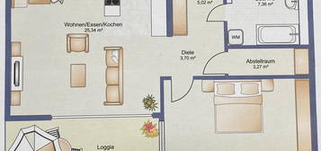 2 Zimmer Wohnung mit Westbalkon, inkl. Tiefgaragenplatz,