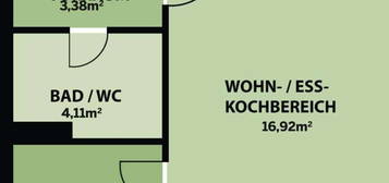 Charmante, vollmöblierte Wohnung mit Küche