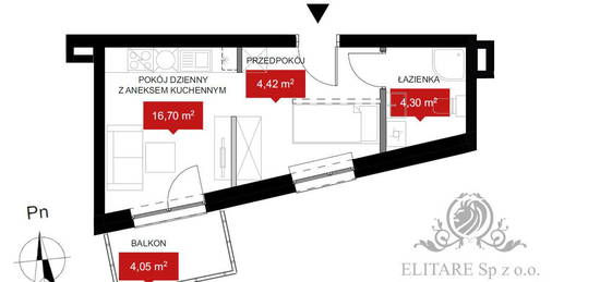 Mieszkanie 25,42m2 1 pokojowe z balkonem/Wrocław, Kleczków