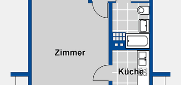 Gut geschnittene Singlewohnung im Grünen